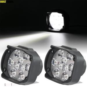 互換品 車パーツ 汎用 LED バイクヘッドライトスイッチラウンドフォグライトドライビングランプ ス...