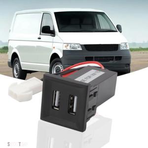 互換品 フォルクスワーゲン VW デュアル USB チャージャー凹型ソケットピギーバックヒューズ配線...