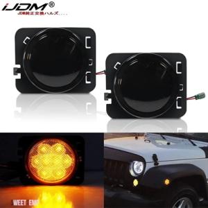 【互換品】 ジープ 2007-2017  ラングラー JK フロントフェンダーフレアサイドマーカーラ...