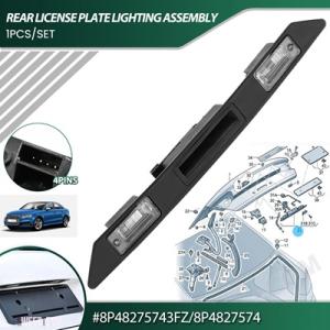 互換品 アウディ リアトランクリッドハンドル ライセンスプレートライト付き A3 A4 A6 B6 ...