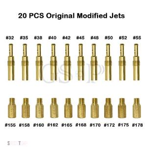 互換品 パーツそ他 20 個バイクキャブレターメインジェットキットセットパイロットジェット PWK ...
