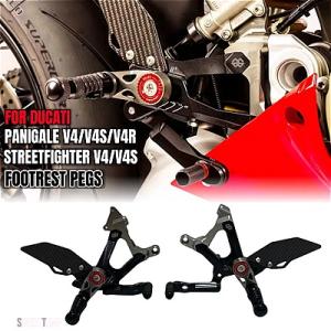 互換品 ドゥカティ V4 V4S V4R 2018-2022 バイク フットペダル フットレスト リ...