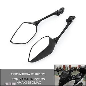 【互換品】 ヤマハ バイク 2 個ミラーリアビューYZF R3 NMAX155 R3 XMAX スポ...
