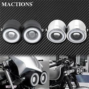 【互換品】 スズキ バイク ツイン デュアル ヘッドライト ダブル アンバー エンジェル アイズ ラ...