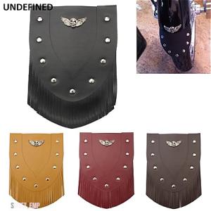 【互換品】 ハーレー SKULL EAGLE バイク フェンダー マッドガード フラップ PU レザ...