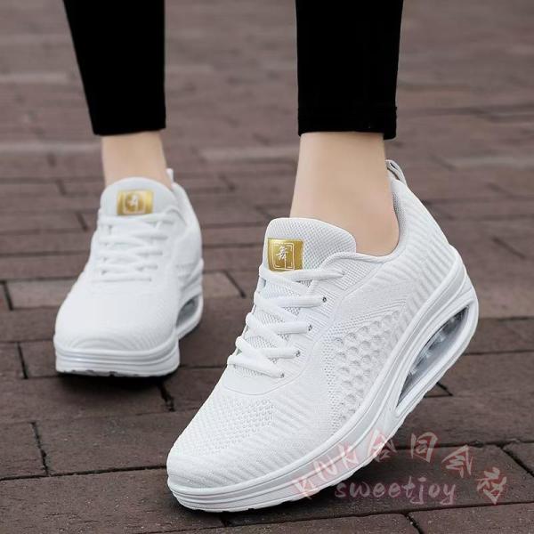 レディース厚底スニーカーウォーキングランニング KNK(株) 春秋おしゃれ軽量通気滑り止め甲高幅広ス...