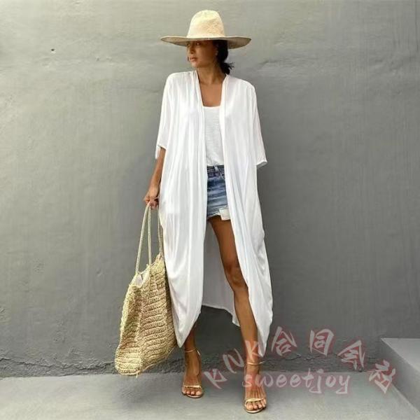 ビーチウェア レディース 水着の上に羽織るカーディガン オーバーサイズ リゾート 大人 おしゃれ K...