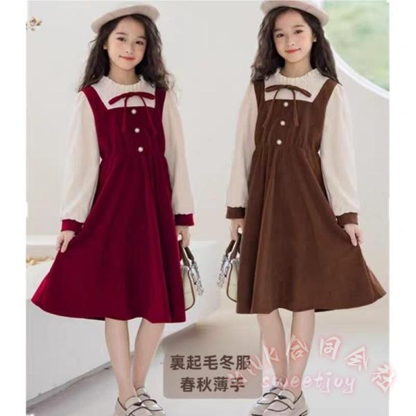 卒業式 スーツ 女の子 ワンピース 韓国 入学式 卒服 KNK(株) 小学生 中学生 ブラウン レッ...