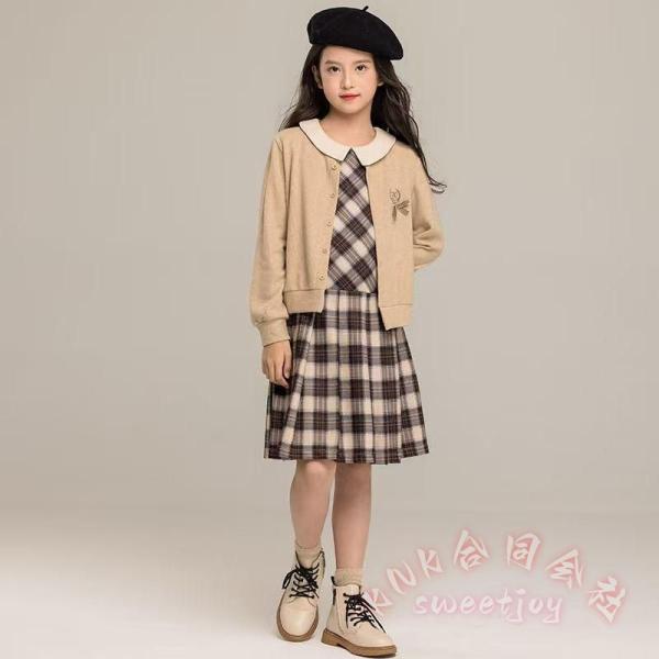 卒業式 スーツ 女の子 チェック柄 ワンピース トップス 韓国風 KNK(株) 入学式 卒服 小学生...