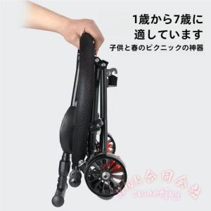 ベビーカー 3-6歳 子供 幼児用 乗用玩具 KNK(株) 運び便利 回転式 足押し棒 収納かご付 プレゼント キックス 軽量 携帯便利 おしゃれ 折りたたみ お出かけに