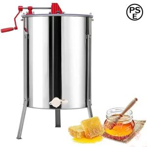 手動ハニーエクストラクター 2フレーム ステンレス KNK(株) 養蜂用器具 蜂蜜遠心機 ハニカムドラム 蜂蜜抽出機 大型バケツ