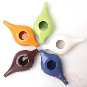 ヨガ ネティポット セラミック製 鼻洗浄 鼻うがい 手動式 KNK(株） 花粉症 アレルギー性鼻炎 風邪対策 子供〜大人適用 鼻すっきり 使いやすく衛生的