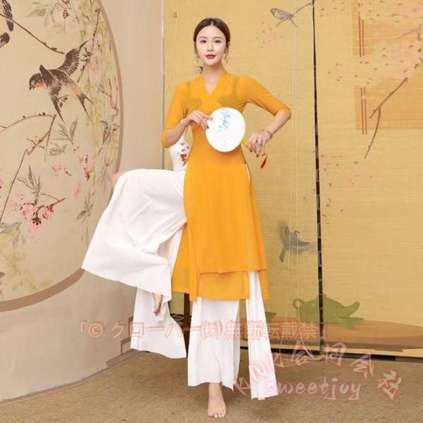 古典舞踊 ダンス衣装 レディース大人 中国民族風 KNK(株) チャイナ服 ロングブラウス ガウチョ...