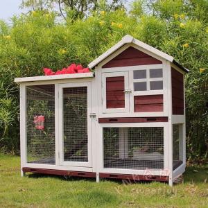 ラビットケージ 小動物ケージ 木製 KNK(株） うさぎ小屋 屋外対応 鶏小屋兼用風 コージーキャビン 通気 ワイヤーメッシュ 飼育ケージ