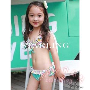 子供水着セパレート上下セットホルターネックKN...の詳細画像3