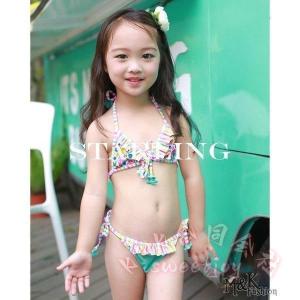 子供水着セパレート上下セットホルターネックKN...の詳細画像5
