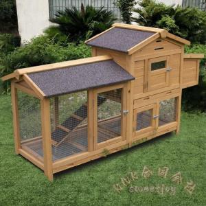 木製チキンハウス 屋外マルチレベル 4羽用 ネスティングボックス KNK(株） ラン付き耐候性 ワイヤーメッシュ 取り外しトレイで掃除簡単 鶏小屋の管理を快適に