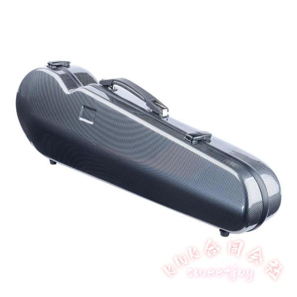 バイオリンケース 3/4・4/4 ハードシェル 湿度計付き KNK(株） カーボンファイバー混合 超...