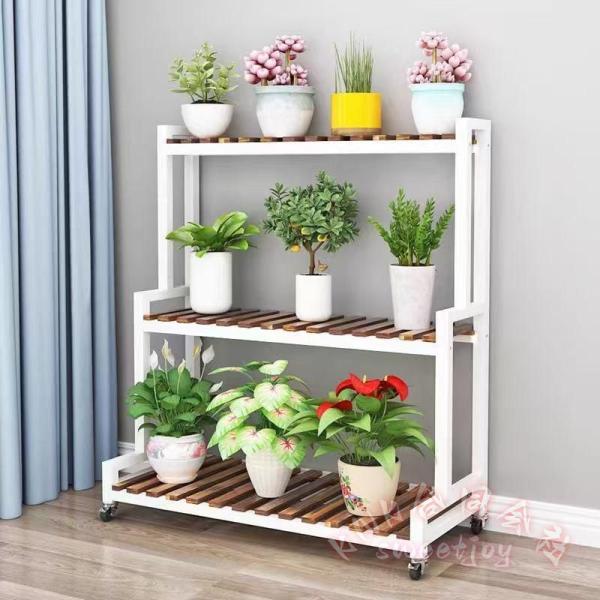 フラワースタンド 観葉植物ラック 2段/3段 KNK(株) キャスター付き 花台 植物棚 室内 屋外...