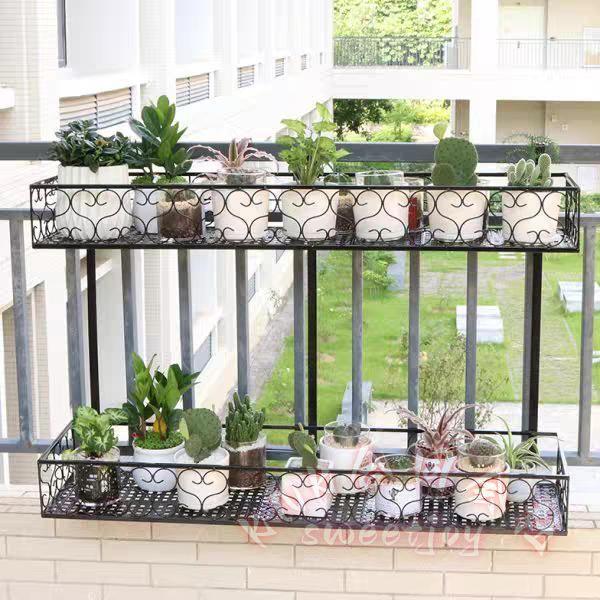 手摺掛け フラワースタンド 花台 植物棚 KNK(株) ベランダ バルコニー 園芸 省スペース 簡単...