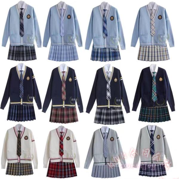 JK制服5点セットカーディガンリボンチェックプリーツスカート女子学生服入学高校中学 KNK(株） お...