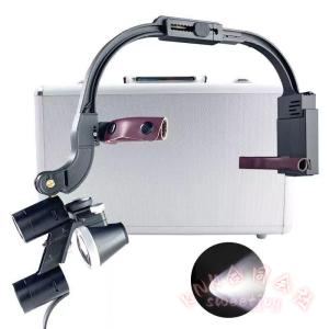 歯科用ルーペヘッドマウントLEDライト2.5X3.5X外科医療双眼おしゃれ歯科技工拡大鏡KNK(株）精密作業をサポートするLED付き歯科ルーペ