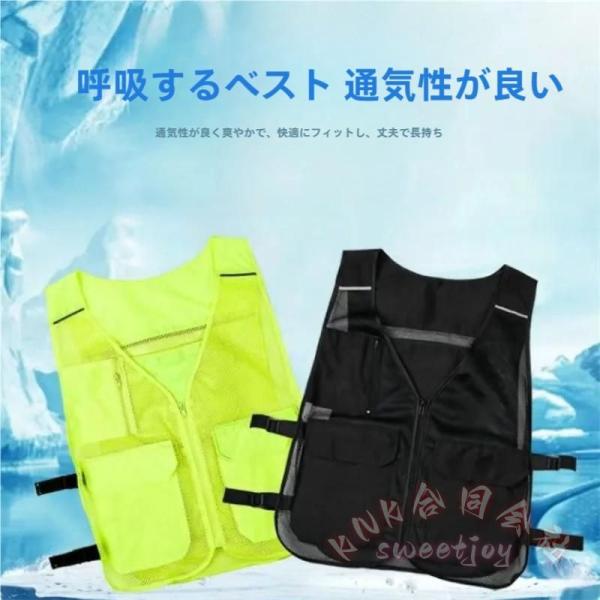 保冷ベストメッシュ冷却ベスト保冷剤ポケットKNK保冷剤収納ポケット付きクールベストアイスベスト涼しい...