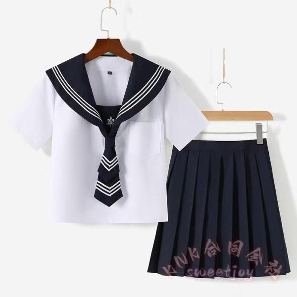セーラー服 JK制服 セットアップ 正統派 半袖/長袖 KNK(株） ブラウス プリーツスカート 丈...
