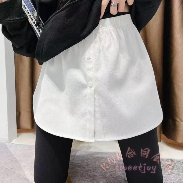 付け裾 つけ裾 フェイクレイヤードシャツ レディース サイドスリット KNK(株） ウエストゴム ボ...