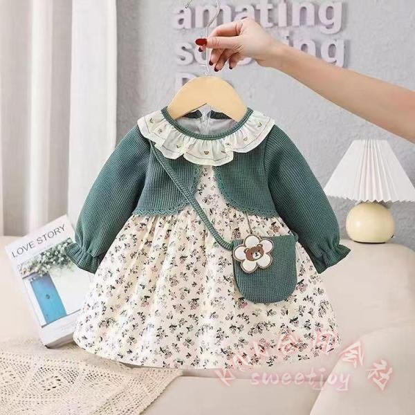 子供服 ワンピース 花柄 入園式 入学式 卒園式 フォーマル きれいめ 長袖 結婚式 衣装 誕生日 ...