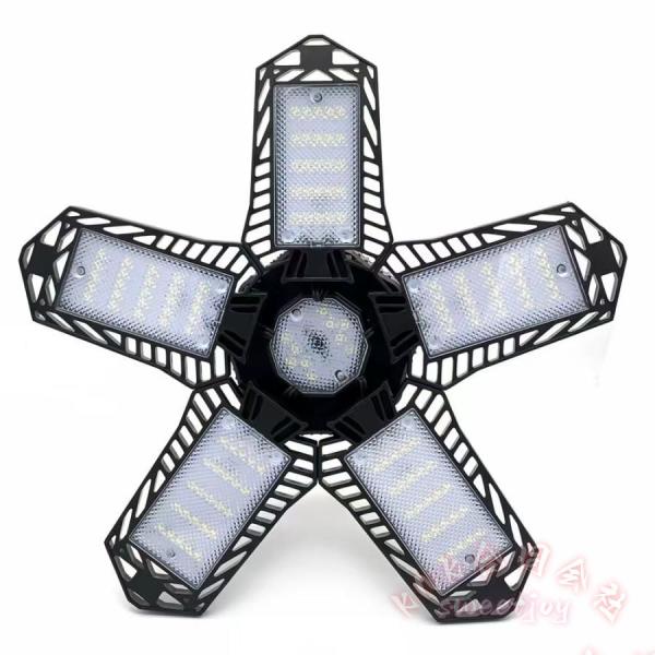 LEDガレージライト 80W 超高輝度 天井照明 E26/E27 ソケット 5パネル調整可能 650...
