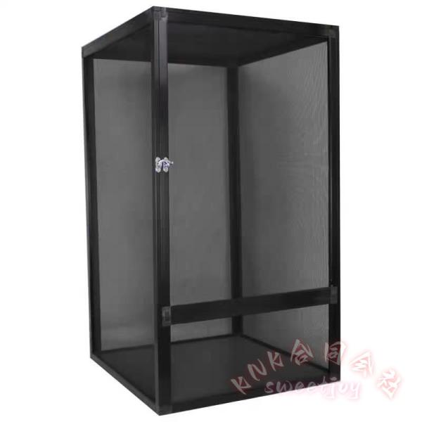 爬虫類 飼育ケージ 45x45x80/50x50x100 KNK(株) 通気性 給餌ボックス 脱出防...
