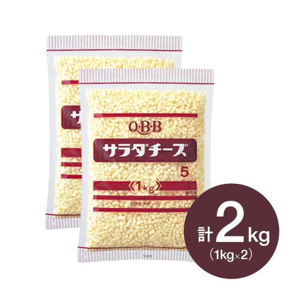 【お得な2個セット】QBB ナチュラルチーズ ダイスカット サラダチーズ 5mm角 1kg×2個 (...