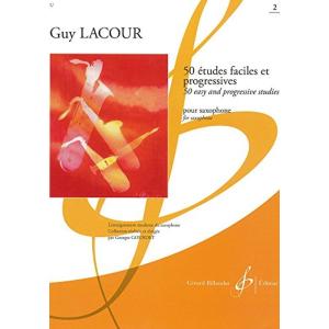 ラクール : 50の易しく漸新的な練習曲 第二巻 (サクソフォン教則本)