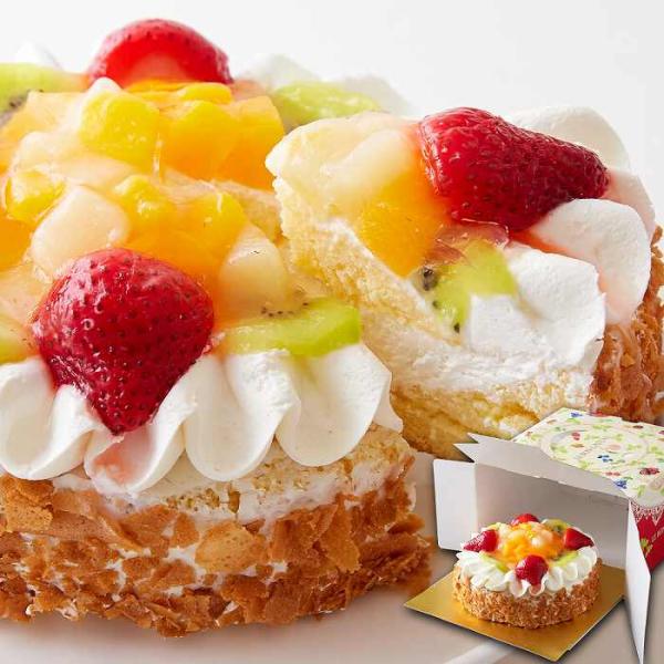 色とりどりのフルーツをたっぷりトッピング フルーツショートケーキ≪冷凍≫