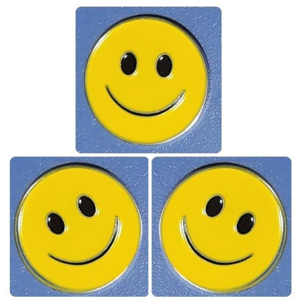 ゴルフマーカー　スマイルニコちゃんマーカーのみ（マグネット台座なし）3個セット