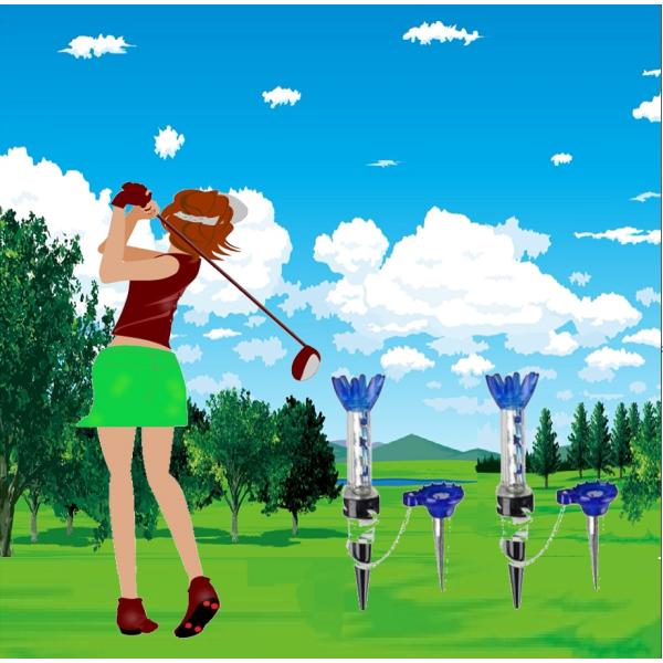 二刀流 ゴルフゴルフティー フレキシブルマグネット ティー （７０ｍｍ）2個セット　コンペ景品  参...