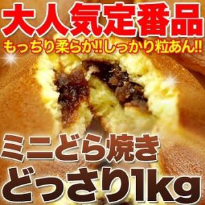 どら焼き ミニ もっちり粒あん 1kg 訳あり 業務用 個包装 お菓子 スイーツ あんこ 常温商品