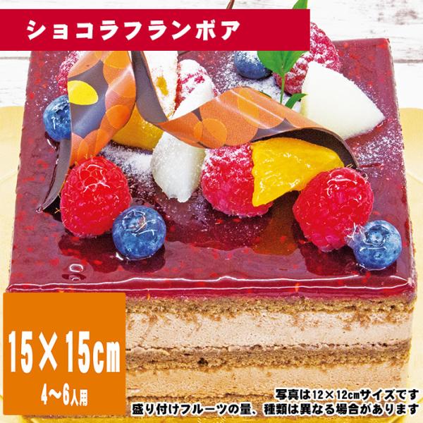 ショコラフランボア　15cm×15cm【誕生日ケーキ・バースデー】【35日前から注文可能】【メッセー...