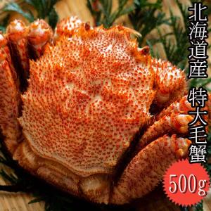 かに 北海道産 毛蟹 送料無料 500g １尾入り　ボイル冷凍