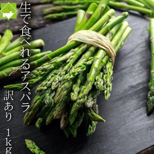 アスパラガス 北海道 富良野産 生で食べれる　グリーン 訳あり １ｋｇ 送料無料｜sweetvegetable