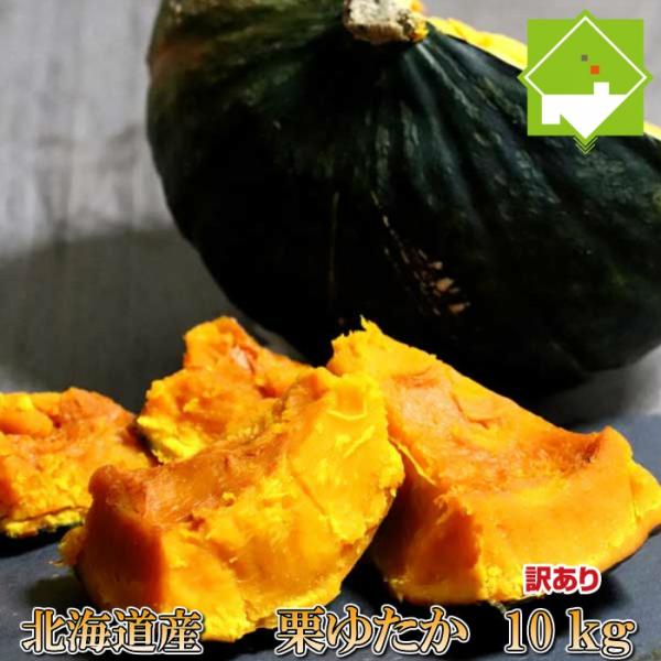 かぼちゃ 北海道ふらの産 訳あり 栗ゆたか 10kg 送料無料 キズ 変色 変形