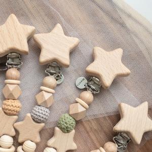 おしゃぶりホルダー【名入れ無料】星のウッドビー...の詳細画像3