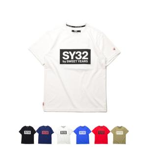 旧品番の為にアウトレット SY32 Tシャツ 半袖 BOX LOGO TEE TNS1708｜BACK YARD by SY32