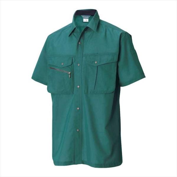 TS DESIGN (TSデザイン) 半袖シャツ グリーン 7155 2002 作業服 ユニフォーム