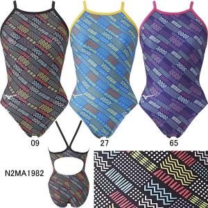 (ネコポス可)ミズノ(MIZUNO)女児用トレーニング水着エクサスーツジュニアミディアムカット