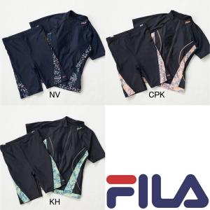 フィラ(FILA) 女性用 フィットネス水着 ウイメンズ半袖フルジップセパレーツ 315-607