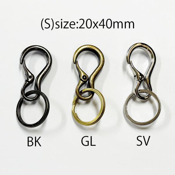 単色３個セット　アンティークカラビナキーホルダーＳ　プチギフト　店舗用品　事務用品　防犯用品　防災用...