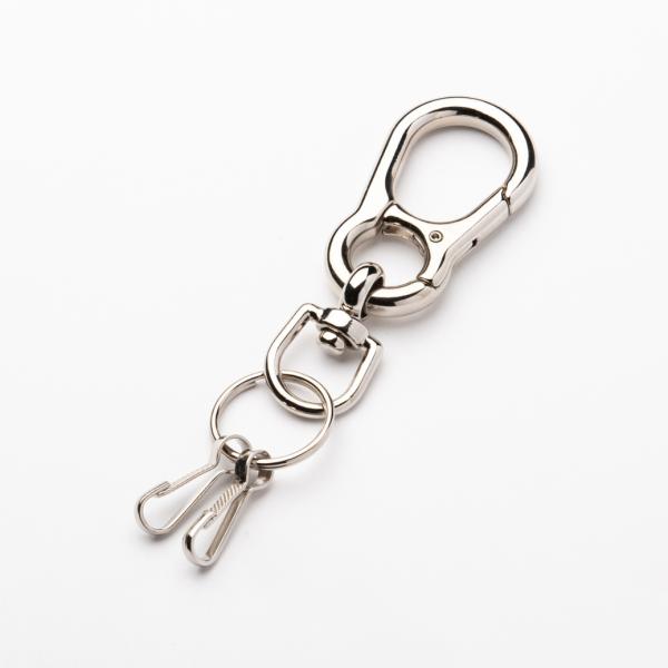 ２個セット　八の字カラビナキーホルダーＬ　プチギフト　店舗用品　事務用品　防犯用品　防災用品　落下防...