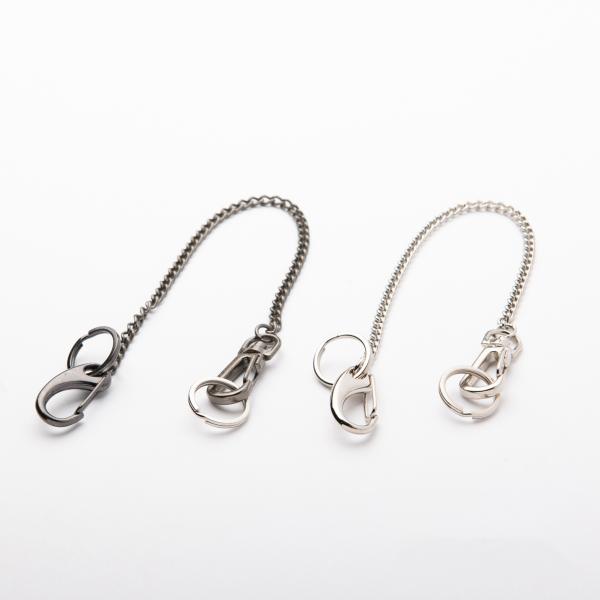 単色３個セット　ピアスウォレットショートチェーンキーホルダー　プチギフト　店舗用品　事務用品　防犯用...